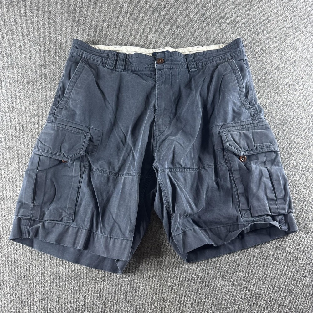 Polo Ralph Lauren Cargo Shorts Mens 38 Blue Cotton Canvas Utility Paratrooper